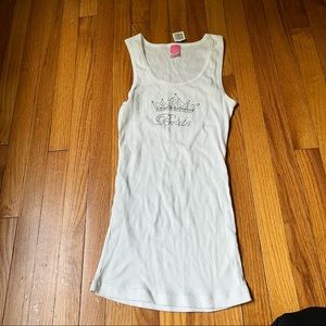 TRUE LOVE | White Rib Tank BRIDE HONEYMOON BACHELORETTE | Medium